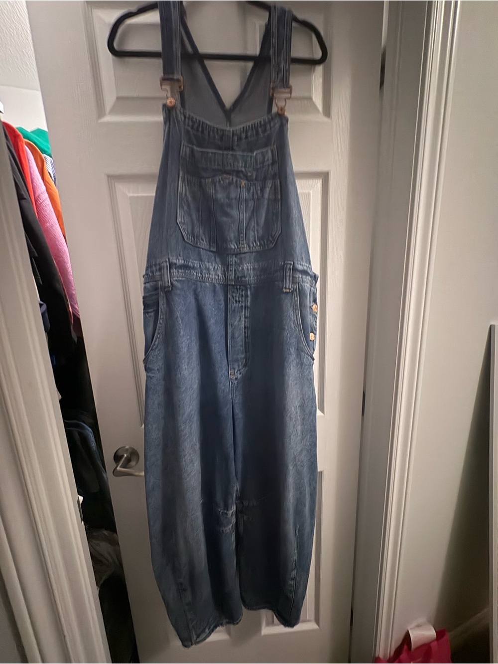GAP Light Wash Blue Denim Overalls with Front Bib Pocket